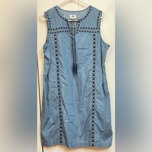 OLD NAVY BLUE JEAN SLEEVELESS DRESS, size XL